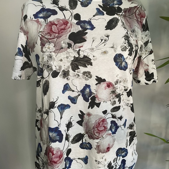 Authentic ERDEM Floral-print Hettie T-shirt Large - Picture 2 of 6